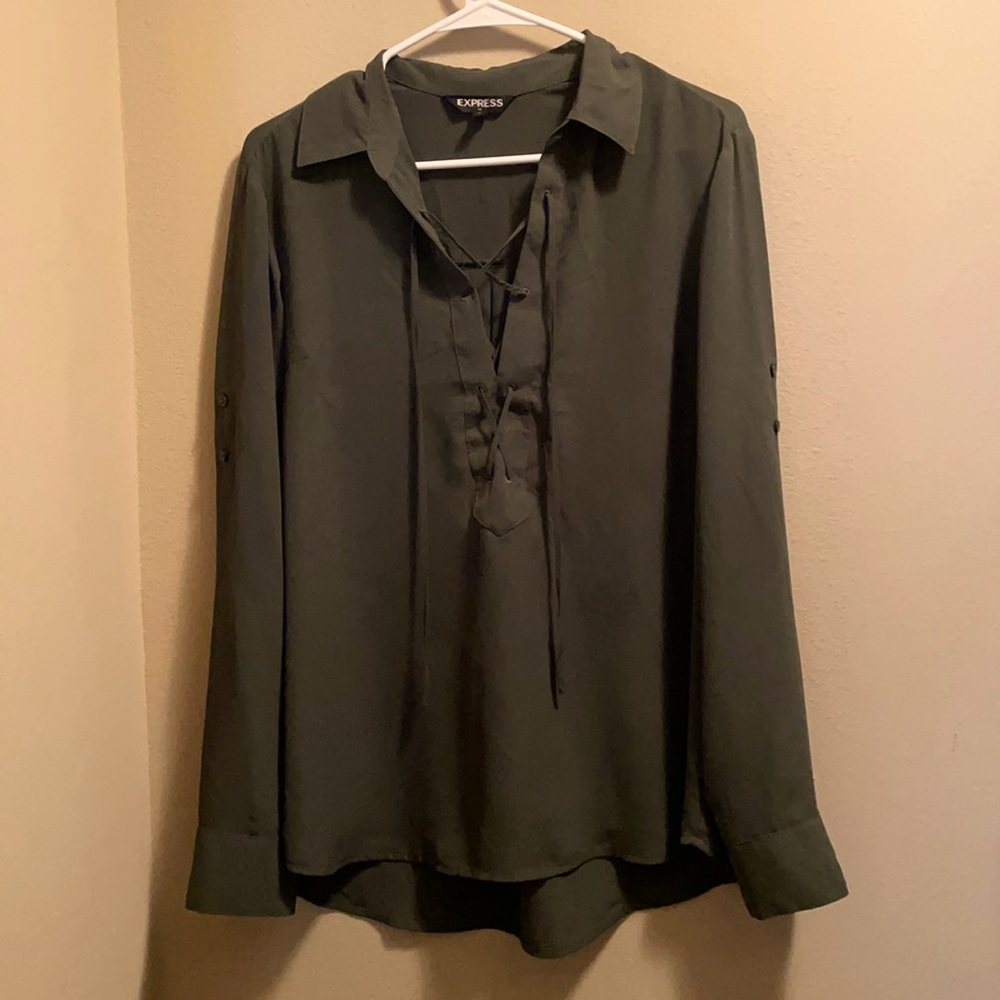 Olive green blouse from Express (Size L)